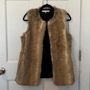 Zara Faux Fur Vest, Size Small